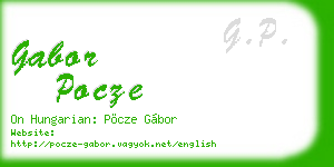 gabor pocze business card